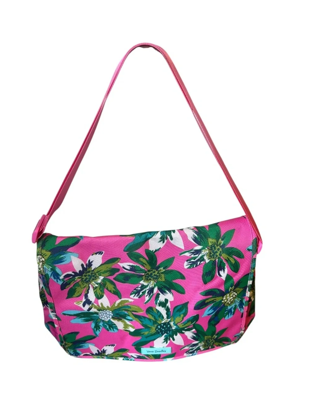 Vera Bradley Tropical Print Messenger Book Bag